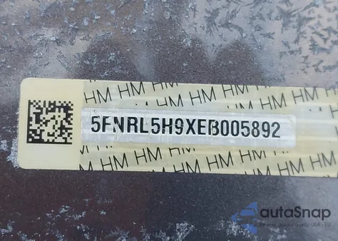 2014 Honda Odyssey Touring/Touring Elite z USA, uszkodzony, nr VIN 5FNRL5H9XEB005892